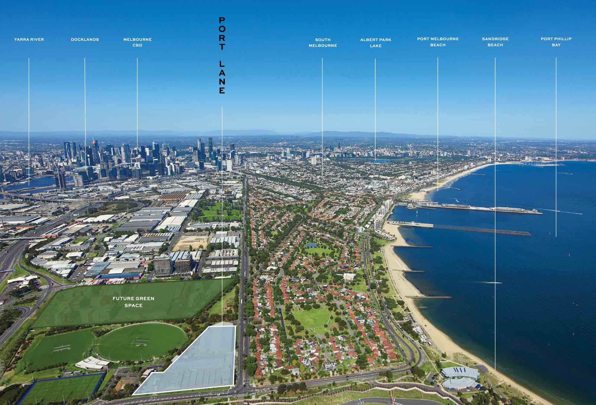 Port Lane Townhomes - Port Melbourne Aerial